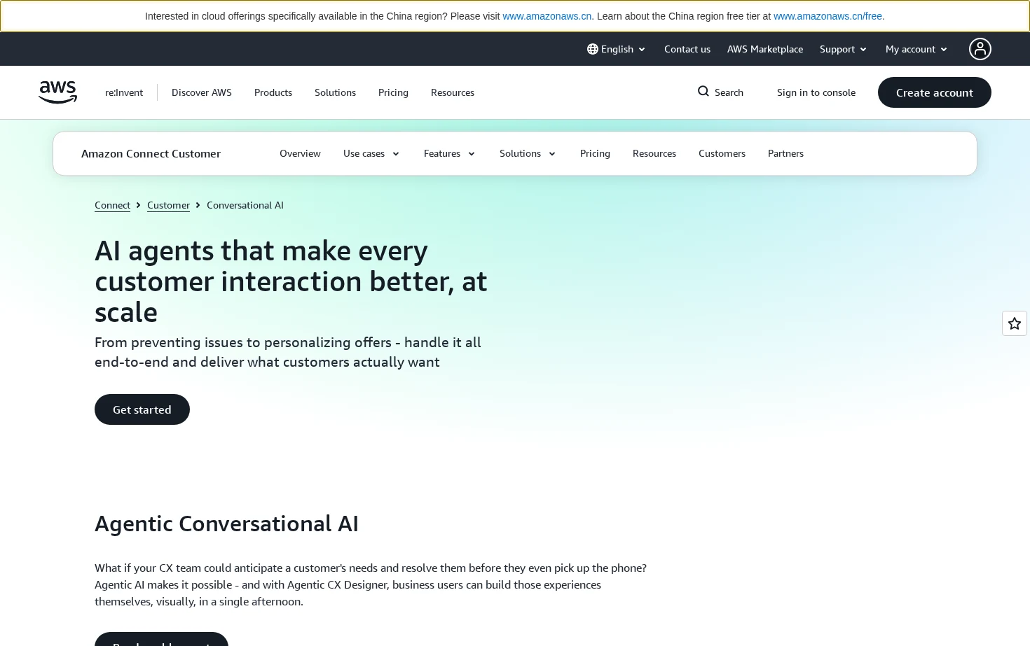 Amazon Web Services, Inc. 页面快照